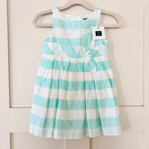 NWT Janie and Jack Teal Garden Swiss Dot Sundress 12-18 Months